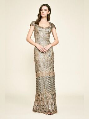 TADASHI SHOJI - NOWAK SEQUIN EMBORIDERED GOWN